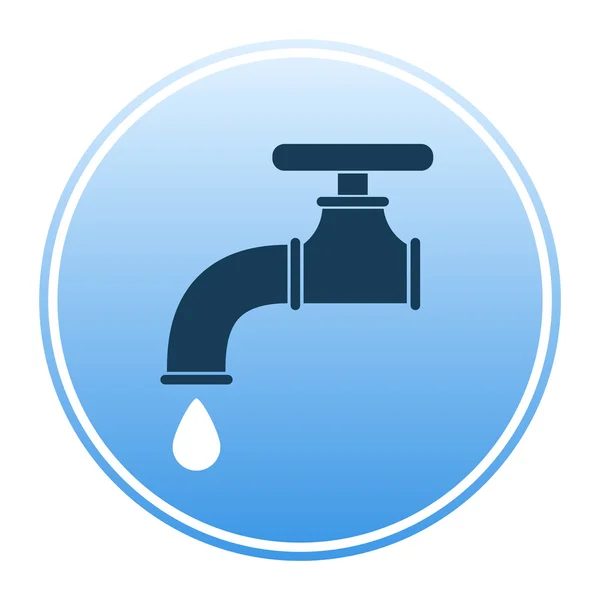 Векторный значок крана воды — стоковый вектор