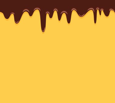 Sorunsuz yinelenebilir erimiş kahverengi çikolata akış aşağı