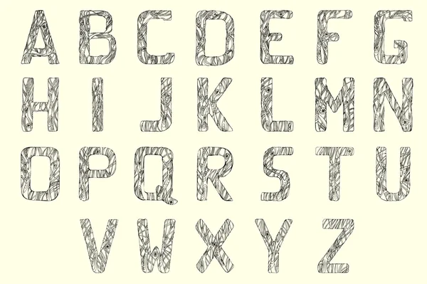 Vector abstract alphabet — Stock Vector