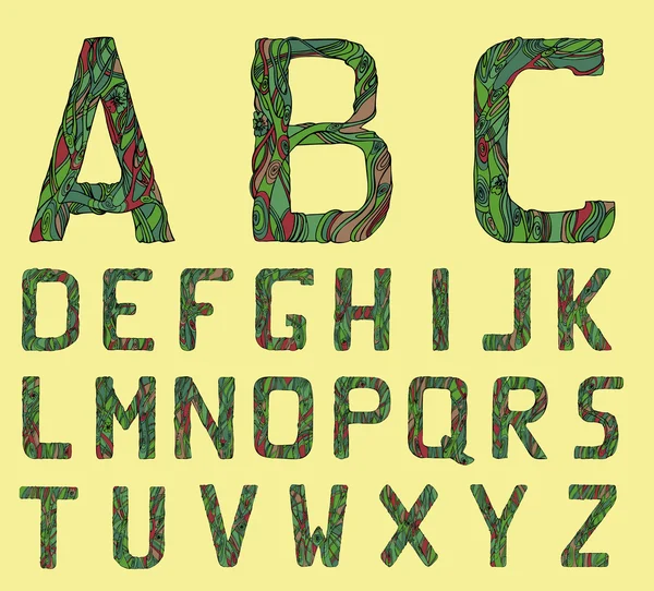 Vektor-abstraktes Alphabet — Stockvektor