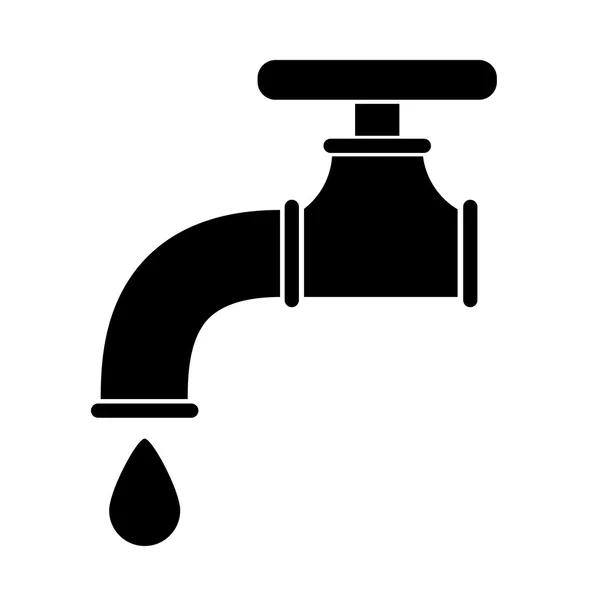 Ícone de vetor de torneira de água — Vetor de Stock