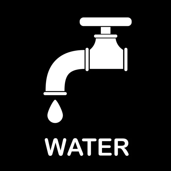Wasserhahn-Vektor-Symbol — Stockvektor