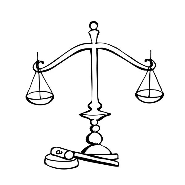 Símbolo de la ley y la justicia . — Archivo Imágenes Vectoriales