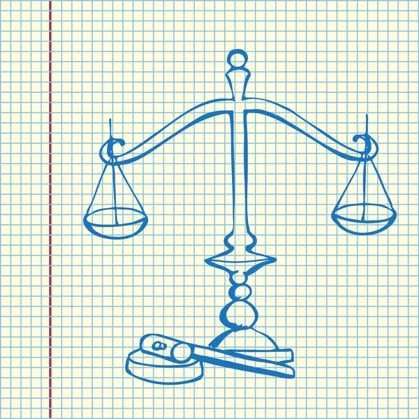 Símbolo de la ley y la justicia . — Archivo Imágenes Vectoriales