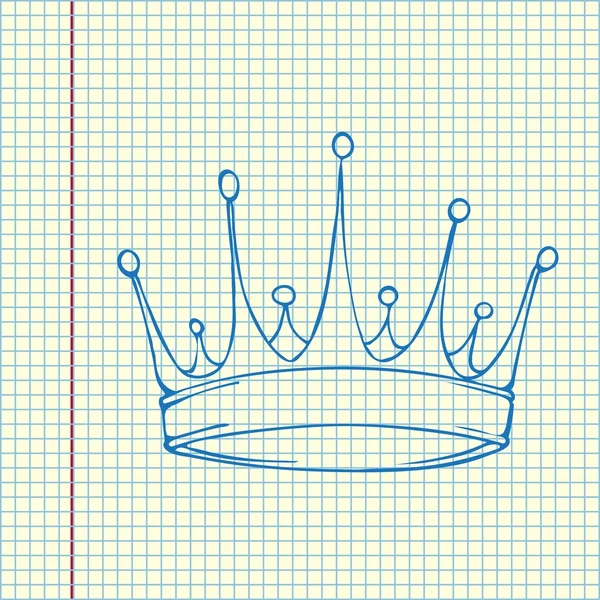 Gouden koningskroon — Stockvector