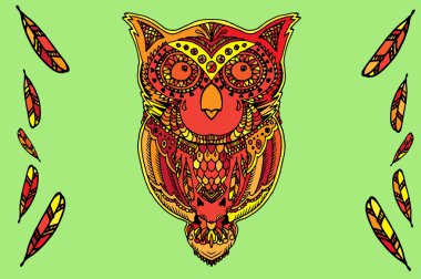 Dekoratif vektör baykuş