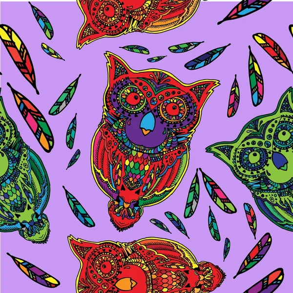 Hibou vecteur décoratif — Image vectorielle