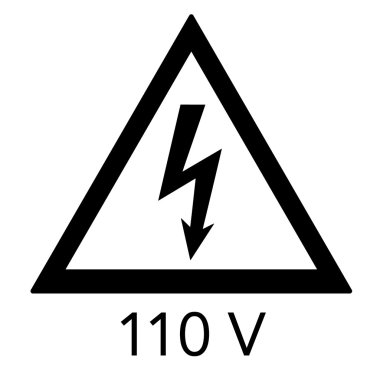 Yüksek gerilim işareti. Tehlike sembolü.