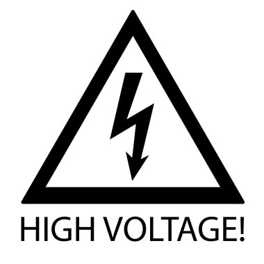 Yüksek gerilim işareti. Tehlike sembolü.