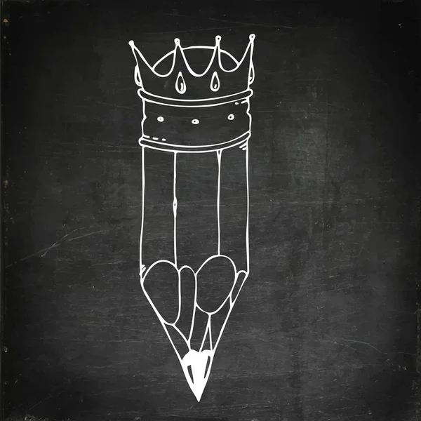 Penna i krona — Stock vektor