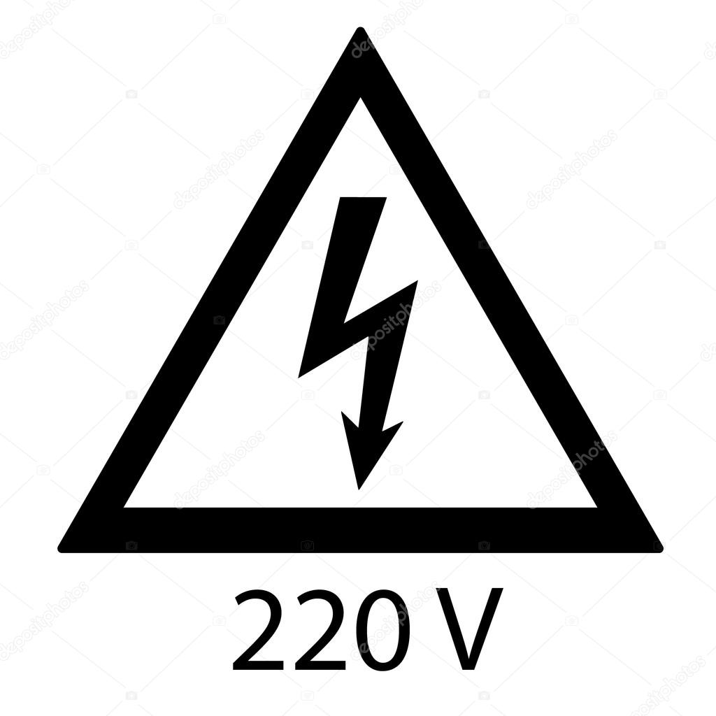 High Voltage Sign. Danger symbol.