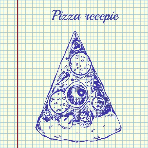 Rebanada de pizza — Vector de stock