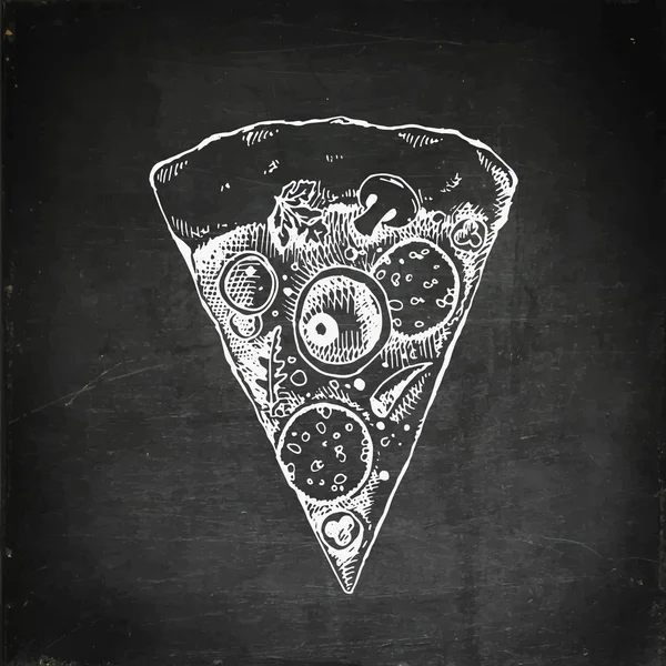 Rebanada de pizza — Vector de stock