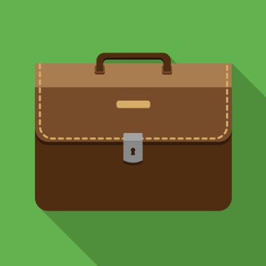 vintage kahverengi deri evrak çantası.