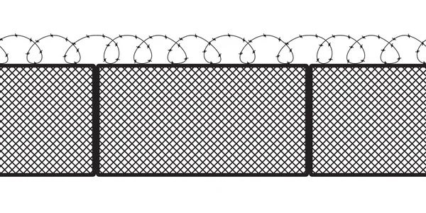 Metallic fence isolated on white background. — Stock Vector