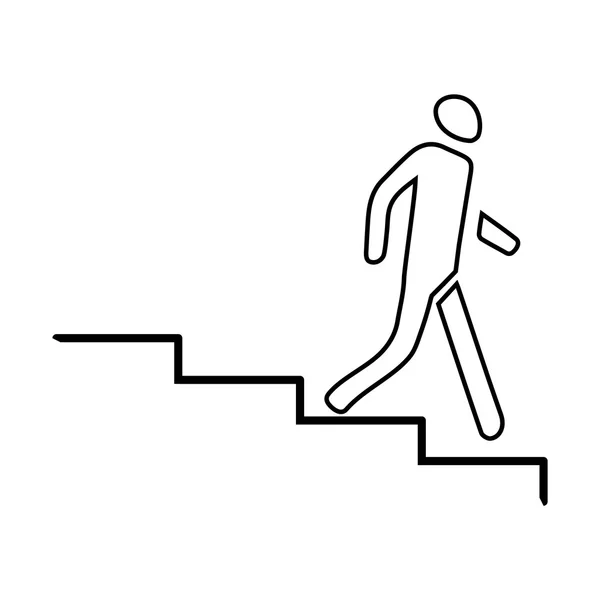 アイコン下の階段 — ストックベクタ