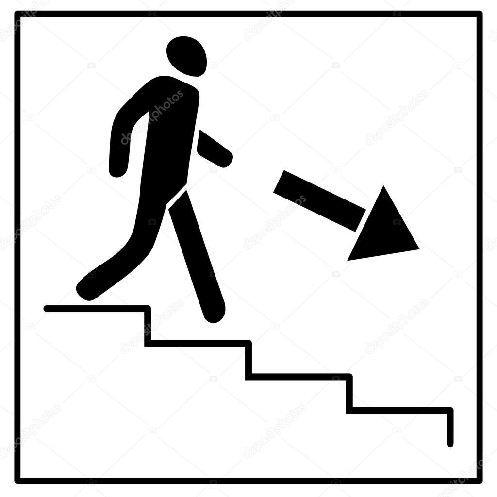 Stairs down icon