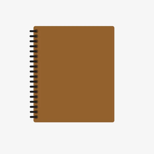 Tom realistiska spiral notepad anteckningsbok isolerad på vit — Stock vektor