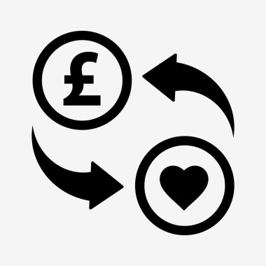 Para Dönüştür simgesini tıklatın. Pound. Düz tasarım stili