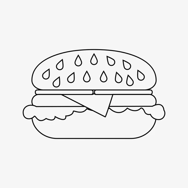 Egyszerű Burger ikon — Stock Vector