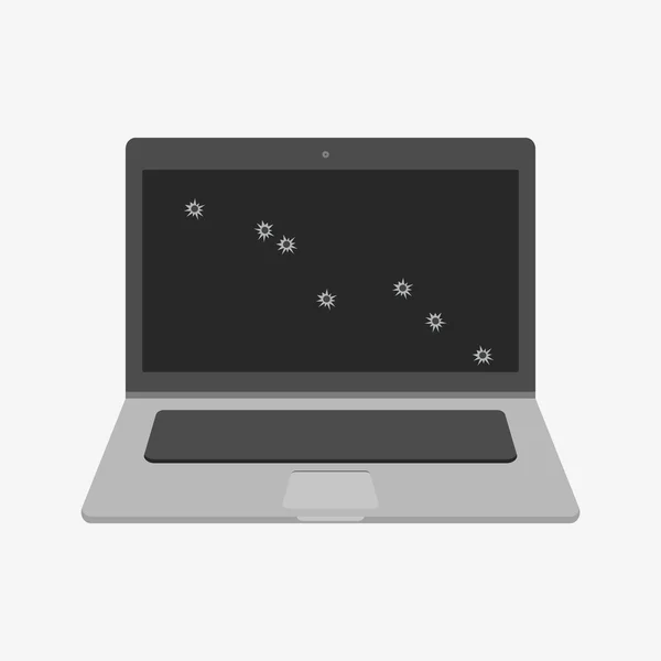 Pictogram van de illustratie van de laptop — Stockvector