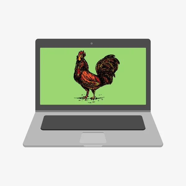 Symbolbild für Laptop-Illustration — Stockvektor