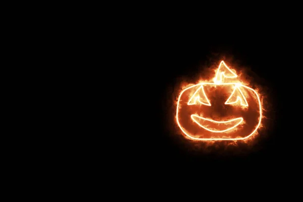Традиционная Тыква Хэллоуина Излучающая Оранжевую Энергию Украшения Празднования — стоковое фото