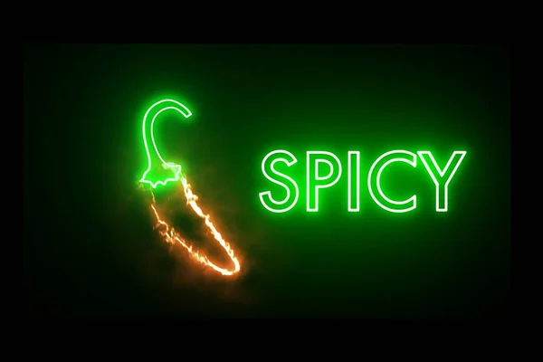 animation Mexican Chile on fire drawing silhouette of letters spicy in Mexico city