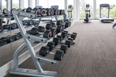 modern spor kulübü halter. ağırlık antrenmanı ekipmanı
