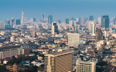 Bangkok Cityscape günbatımı zaman