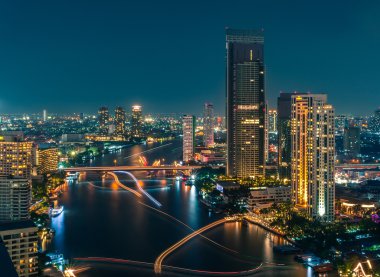 modern bina şehir merkezindeki iş bölgesinin Bangkok. 