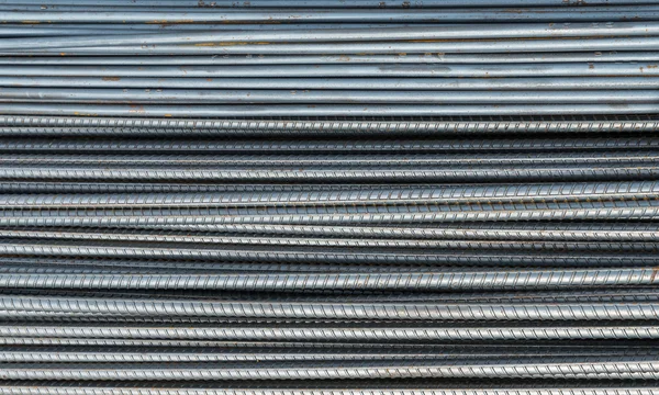 Rostiga armeringsjärn stål används i byggandet bakgrundsstruktur — Stockfoto
