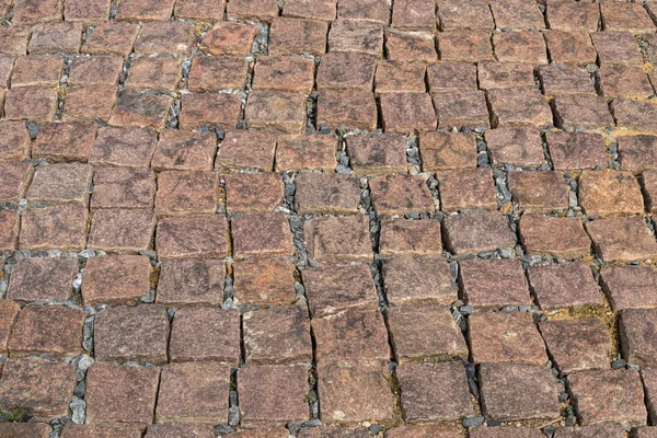 Granite cobblestoned pavement background — Stock Photo, Image