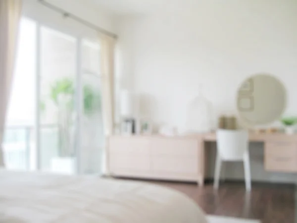 Defokus verschwimmen abstrakten Hintergrund der modernen Schlafzimmer Interieur — Stockfoto
