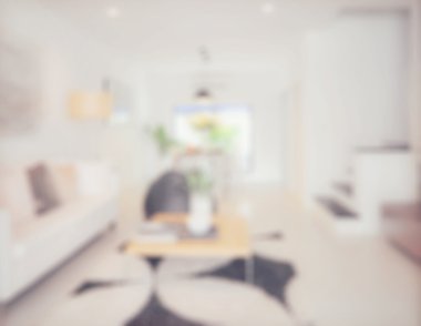 Modern oturma odası iç görüntü bulanıklığı