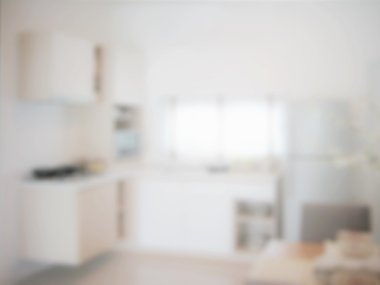 Arka plan için modern mutfak içinin bulanık görüntüsü