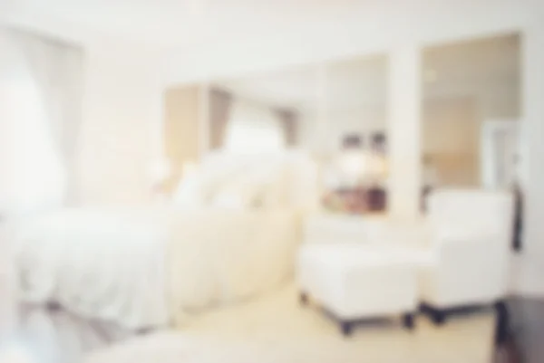 Sfocatura sfocatura sfondo astratto di interni camera da letto moderna — Foto Stock
