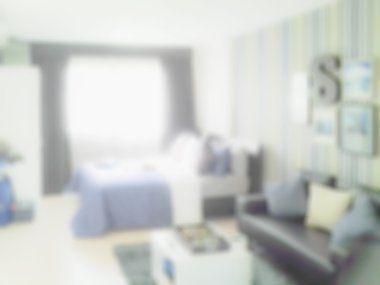 Kanepe ile arka plan bulanık modern yatak odası