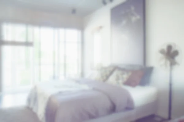 Defocus sfondo camera da letto interno stile moderno — Foto Stock