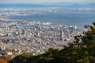 Mt. Maya Kansai bölgesinden çeşitli Japon şehirlerde görünümünü