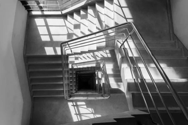 Upside view of a Square staircase — Stock Photo, Image