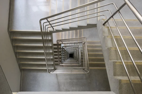 Upside view of a Square staircase — Stock Photo, Image