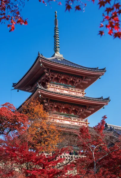 Templo Kiyomizu-dera en la temporada de otoño, Japón — Foto de Stock