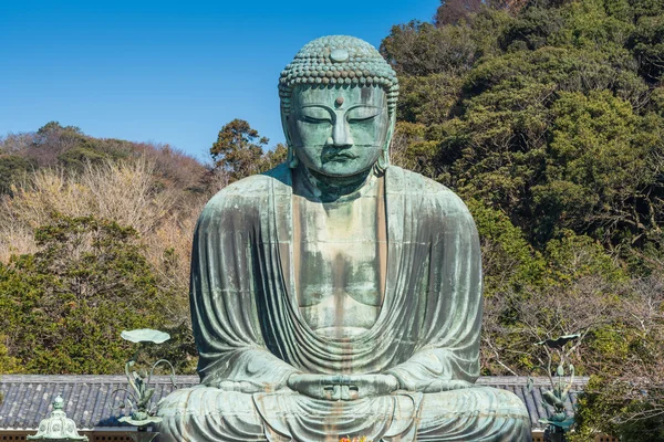 Daibutsu - a nagy Buddha a Kamakura, Kana Kotokuin templom — Stock Fotó
