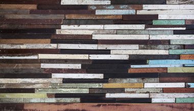 Dekoratif ve renkli ahşap malzeme için arka plan Vintage