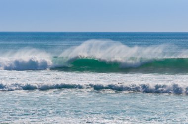 güzel mavi okyanus dalgası