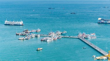 kuş gözü görünümü balihai iskele pattaya City, Tayland 