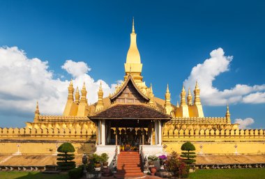 Golden pagoda wat Phra ki Luang Vientiane, Laos