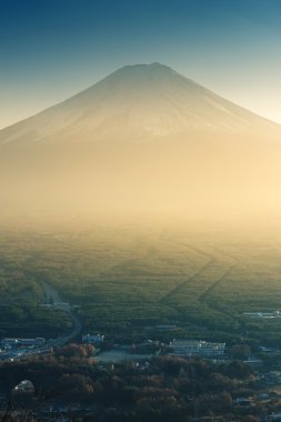 Mt. Fuji Kawaguchiko Tenjoyama Park Mt. Kachi Kachi teleferik görüntülendi