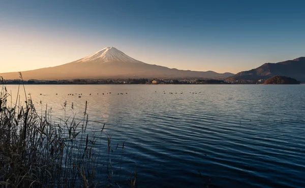 Mont Fuji vue depuis le lac — Photo
